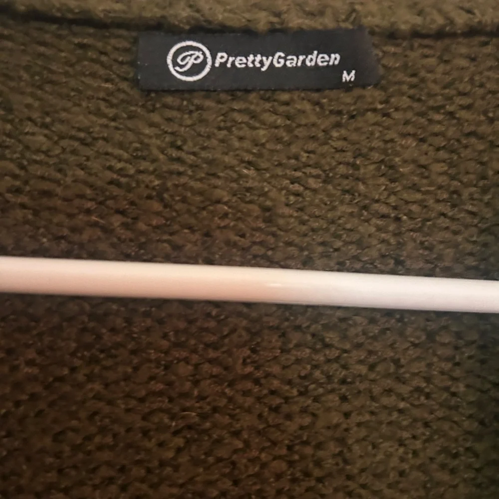 Olive Green Open Front Cardigan medium - Picture 4 of 7